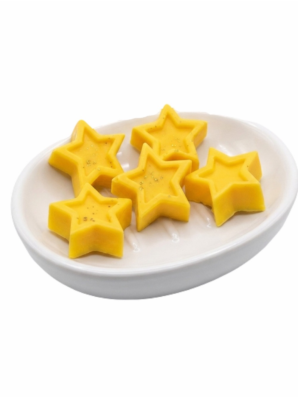VintageBitch Gifts White Chocolate Yellow Organic Star Mini Soaps (5 Pcs)